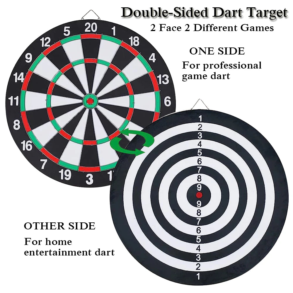 12/15/17 inch Paper Dartboard with Steel-Plastic Darts