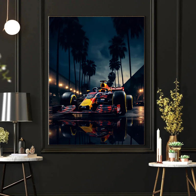 F1 Hamilton Painting Wall Art Pictures for Home Decor