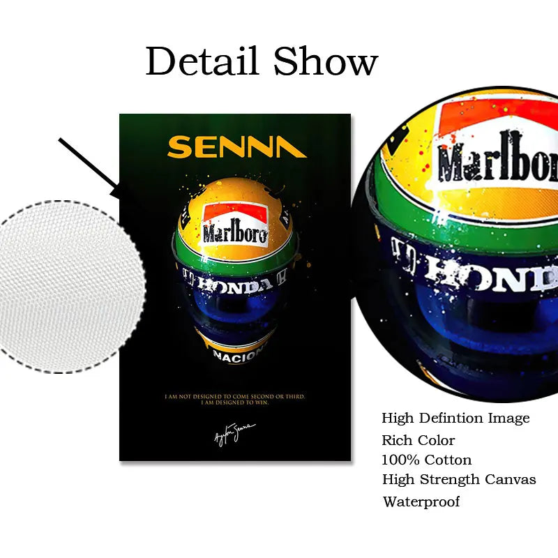 Formula 1 World Champion Ayrton Senna Paintings & Posters