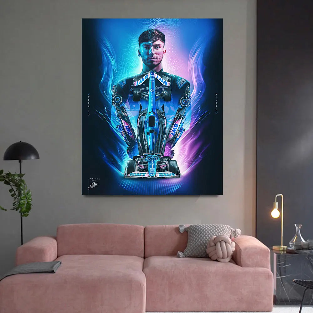 Formula One Canvas Painting Print Lewis Hamilton Poster