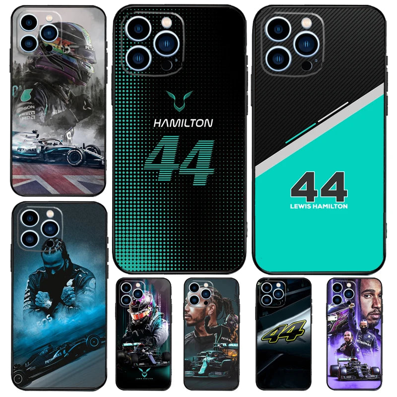 Lewis Hamilton F1 44 Case For iPhone 15 14 13 12 11 Pro Max 7 8 Plus X XR XS Max 12 13 Mini Soft Bumper Cover