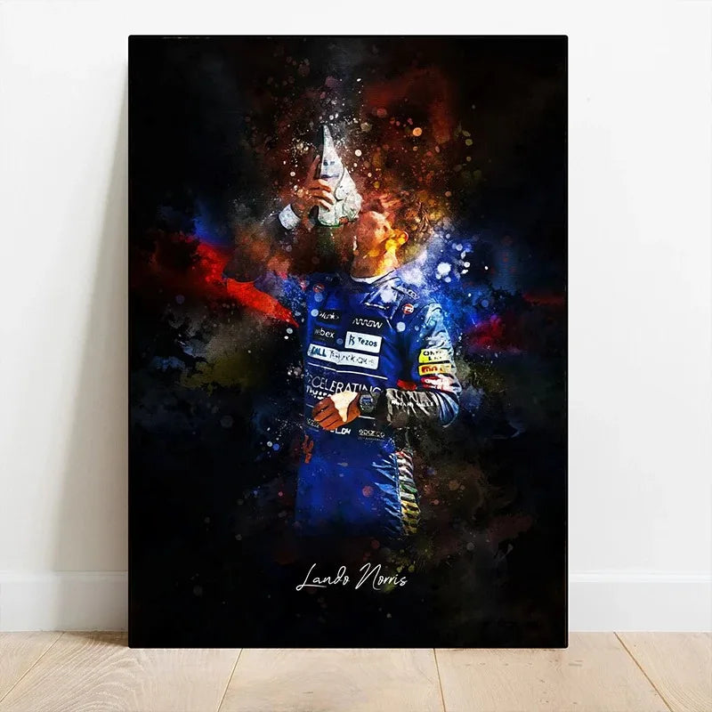 Lewis Hamilton Fernando Alonso George Russell Sebastian Vettel F1 Driver Canvas Painting Wall Pictures Room Home Decoration