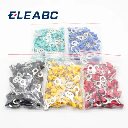 50PCS/100PCS RV2-6 Ring insulated terminal Cable Wire Connector Electrical Crimp Terminal