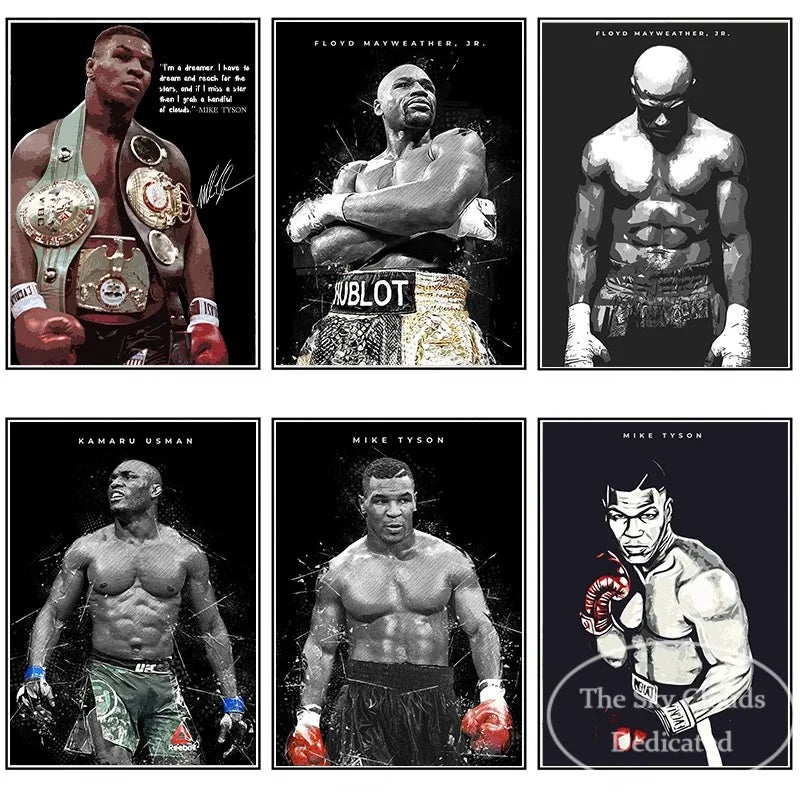 Selection of Legendary Boxers Captured in Art Form