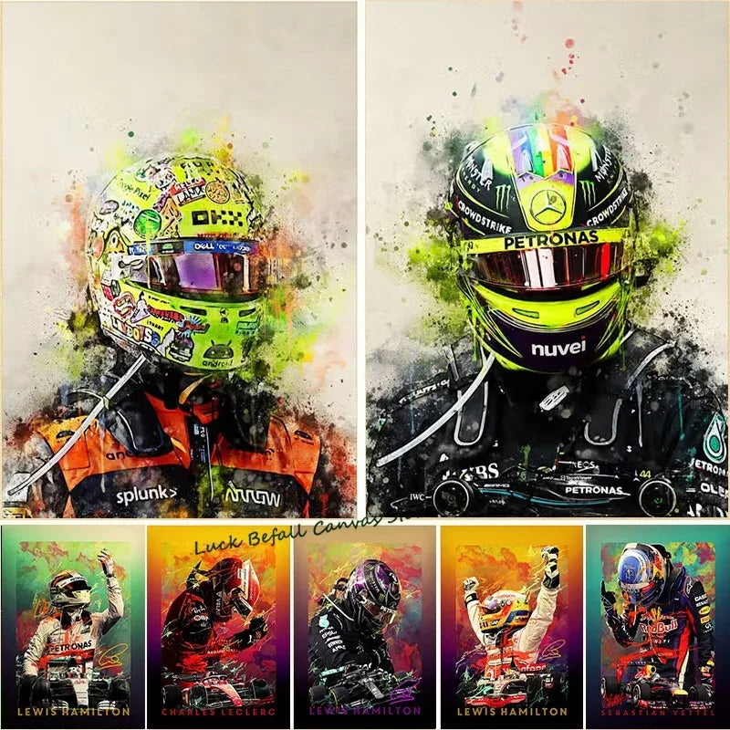 Formula 1 Racing Legend Lewis Hamilton Poster