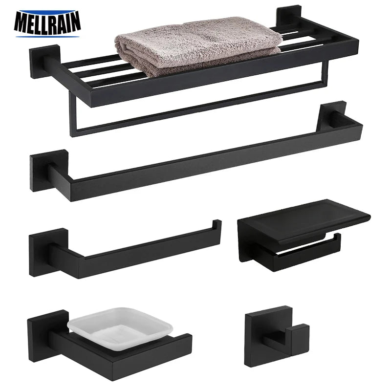 Matte Black Bathroom Hardware Sets