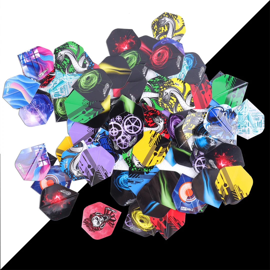 CyeeLife 90pcs Dart Flights Multiple Styles