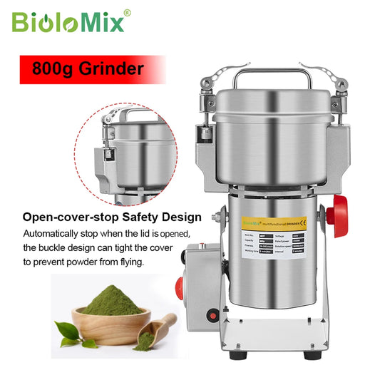 BioloMix 800g 700g Grains Spices Hebals Cereals Coffee Dry Food Grinder