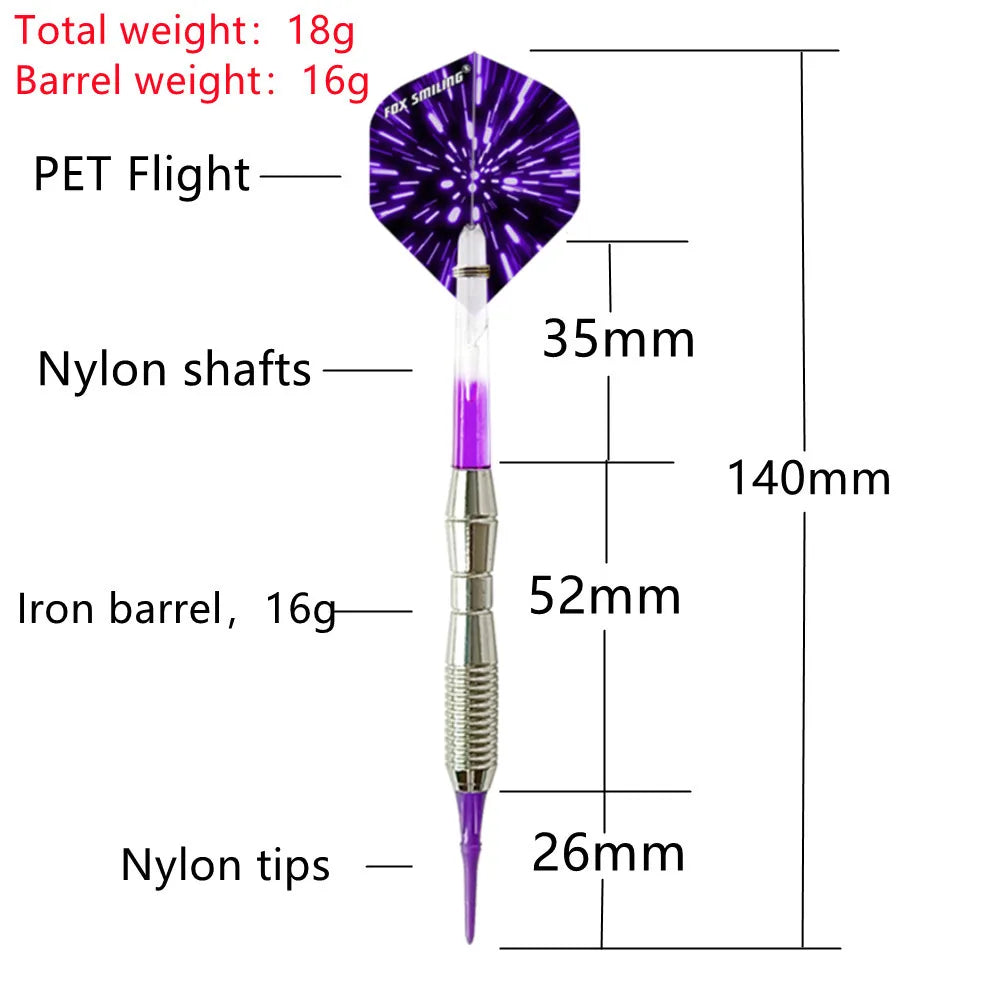 18g 3PCS Soft Tip Darts With Aluminium Shaft