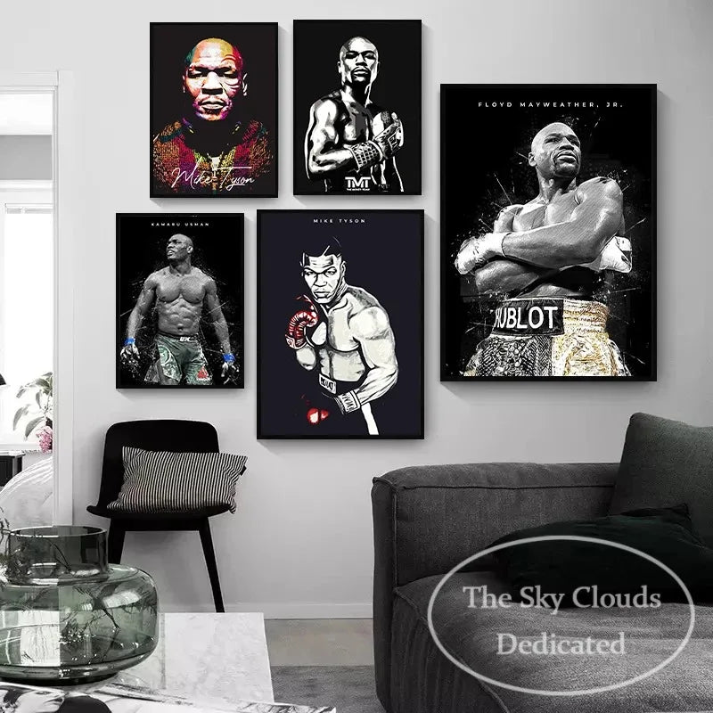 Selection of Legendary Boxers Captured in Art Form