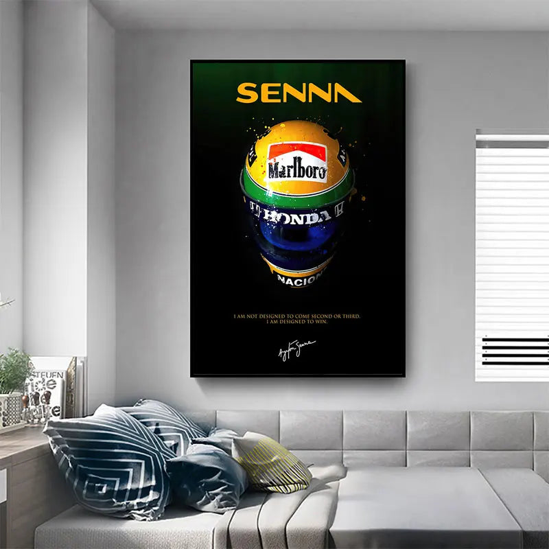 Formula 1 World Champion Ayrton Senna Paintings & Posters