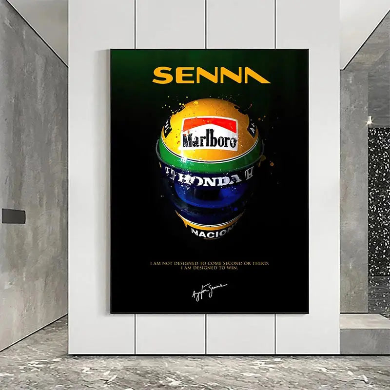 Formula 1 World Champion Ayrton Senna Paintings & Posters