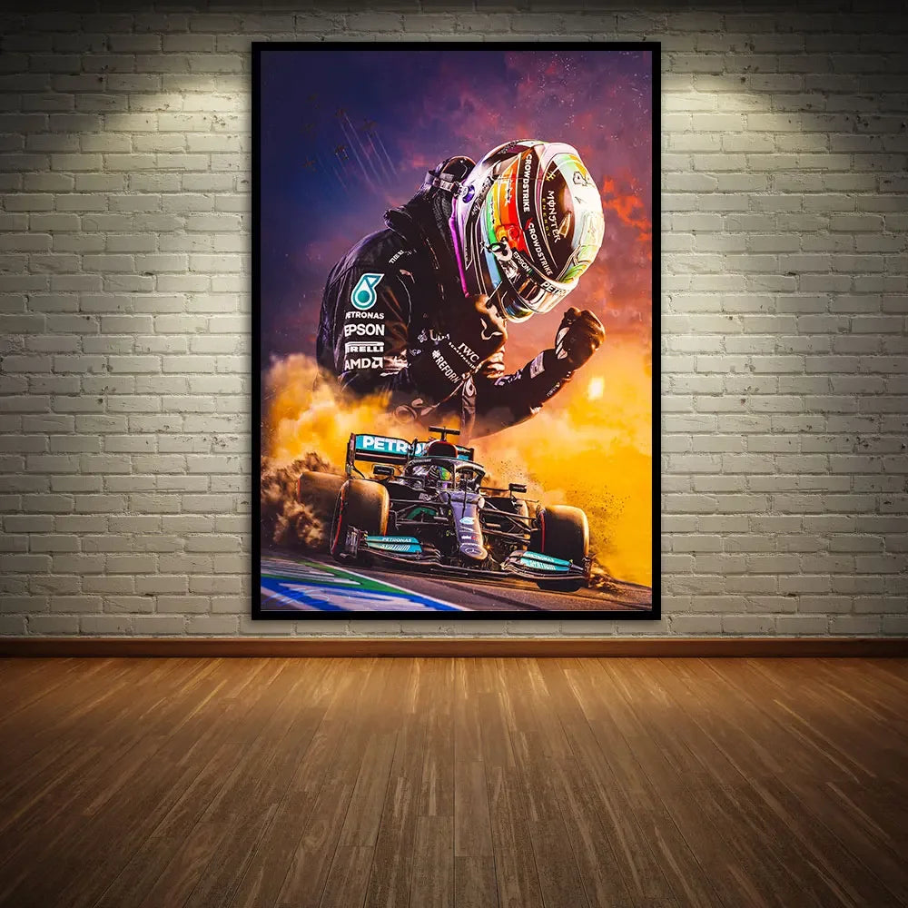 Lewis Hamilton F1 Poster Print Home Decoration