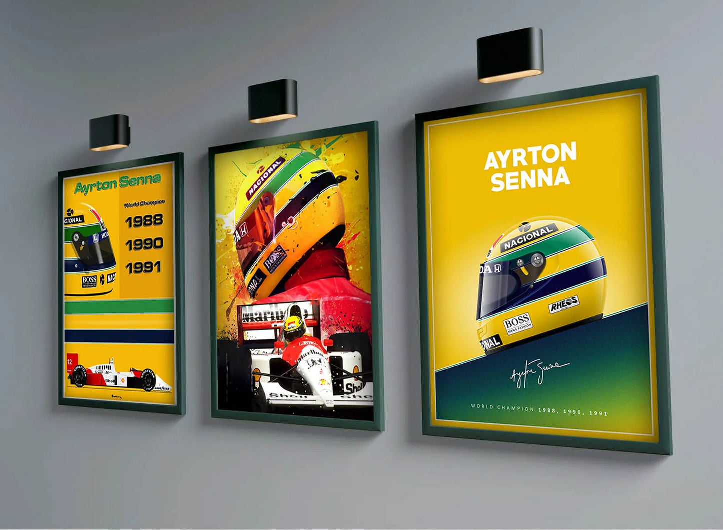 Legend Racing Driver Ayrton Senna Poster Wall Room Decor