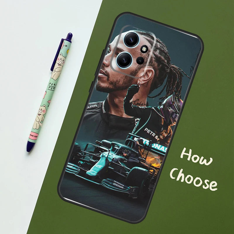 Lewis Hamilton F1 44 Case For Xiaomi Redmi Note 9 10 11 12 Pro Note 12S 9S 10S 11S Cover For Redmi 12 9C 10C 12C