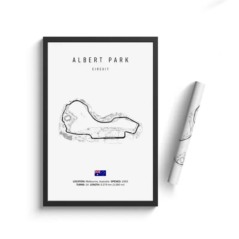 Formula 1 Race Circuits Art Home Decoration Picture