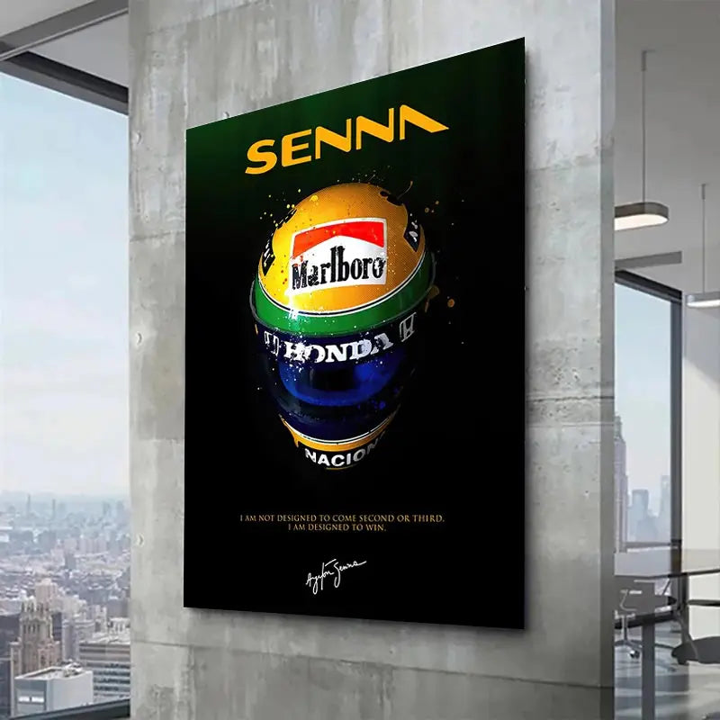 Formula 1 World Champion Ayrton Senna Paintings & Posters