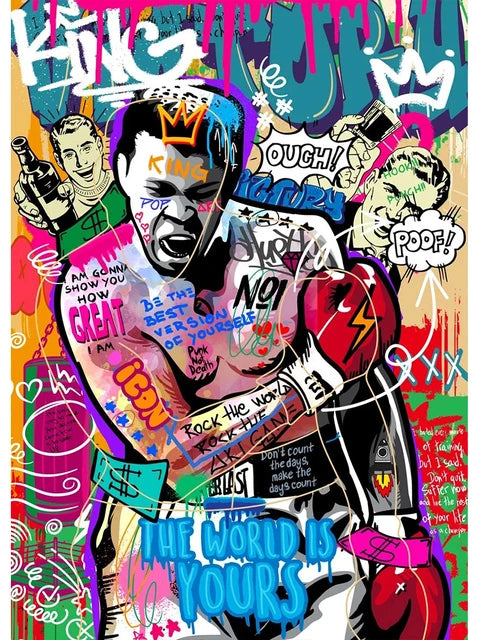 Boxing Champion Street Graffiti Posters Many Options Available