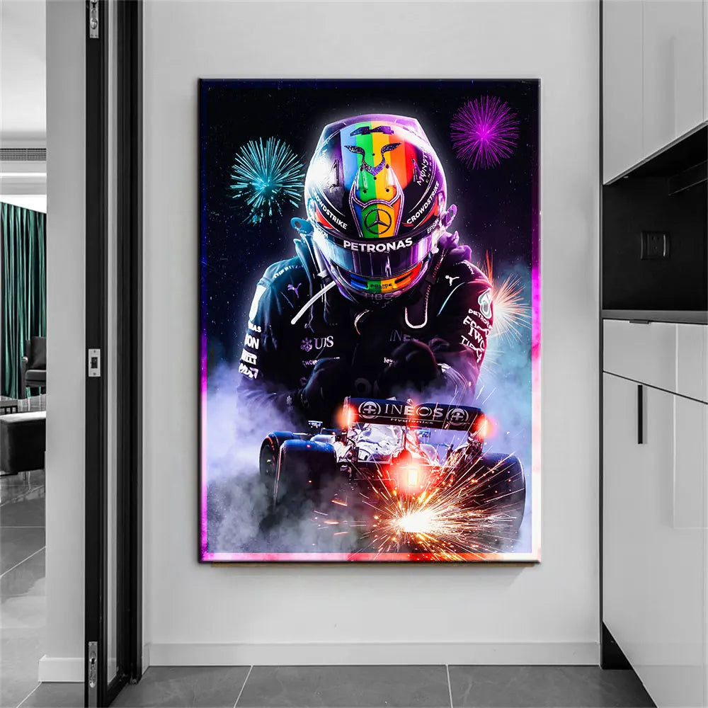 Lewis Hamilton F1 Poster Print Home Decoration