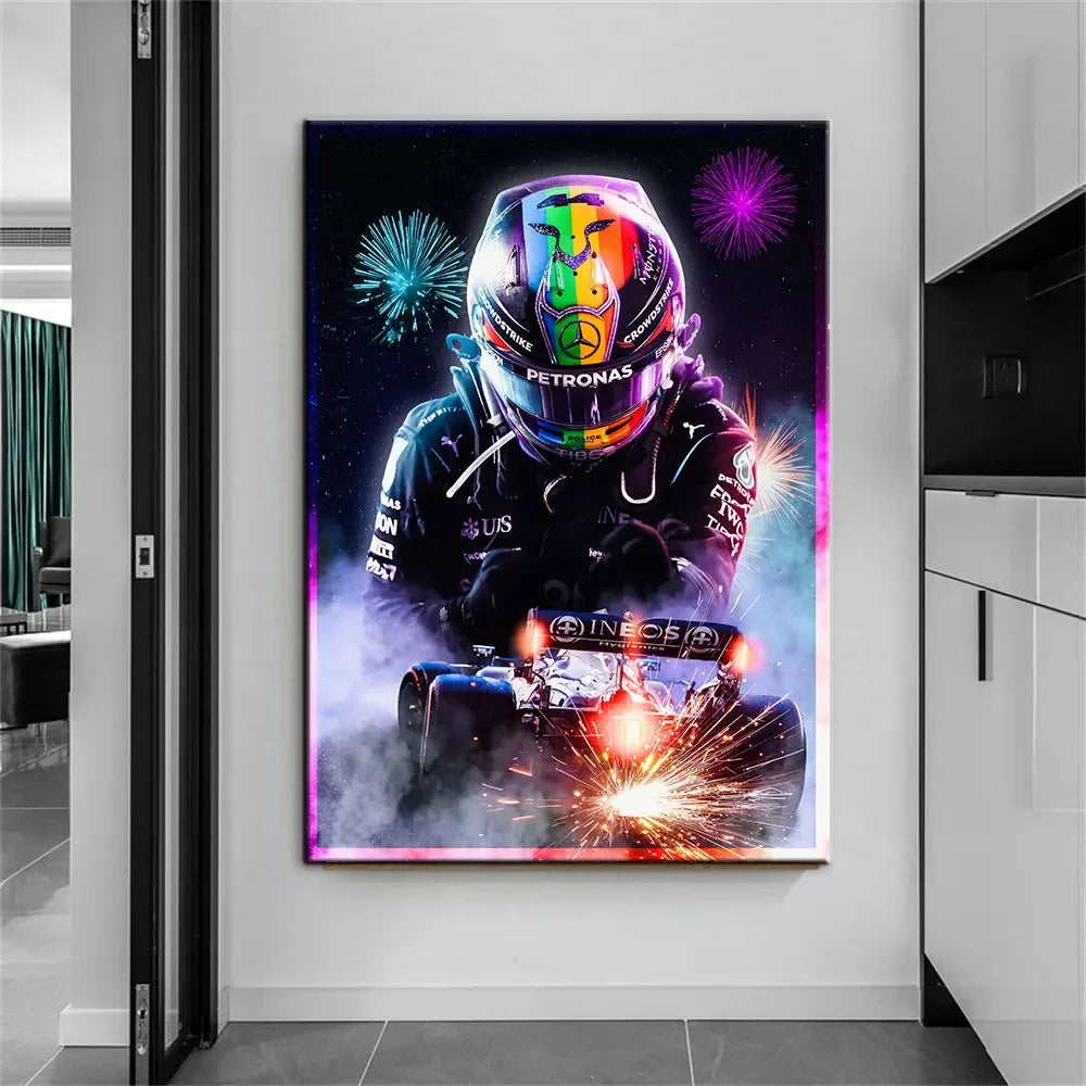 Lewis Hamilton F1 Poster Print Home Decoration