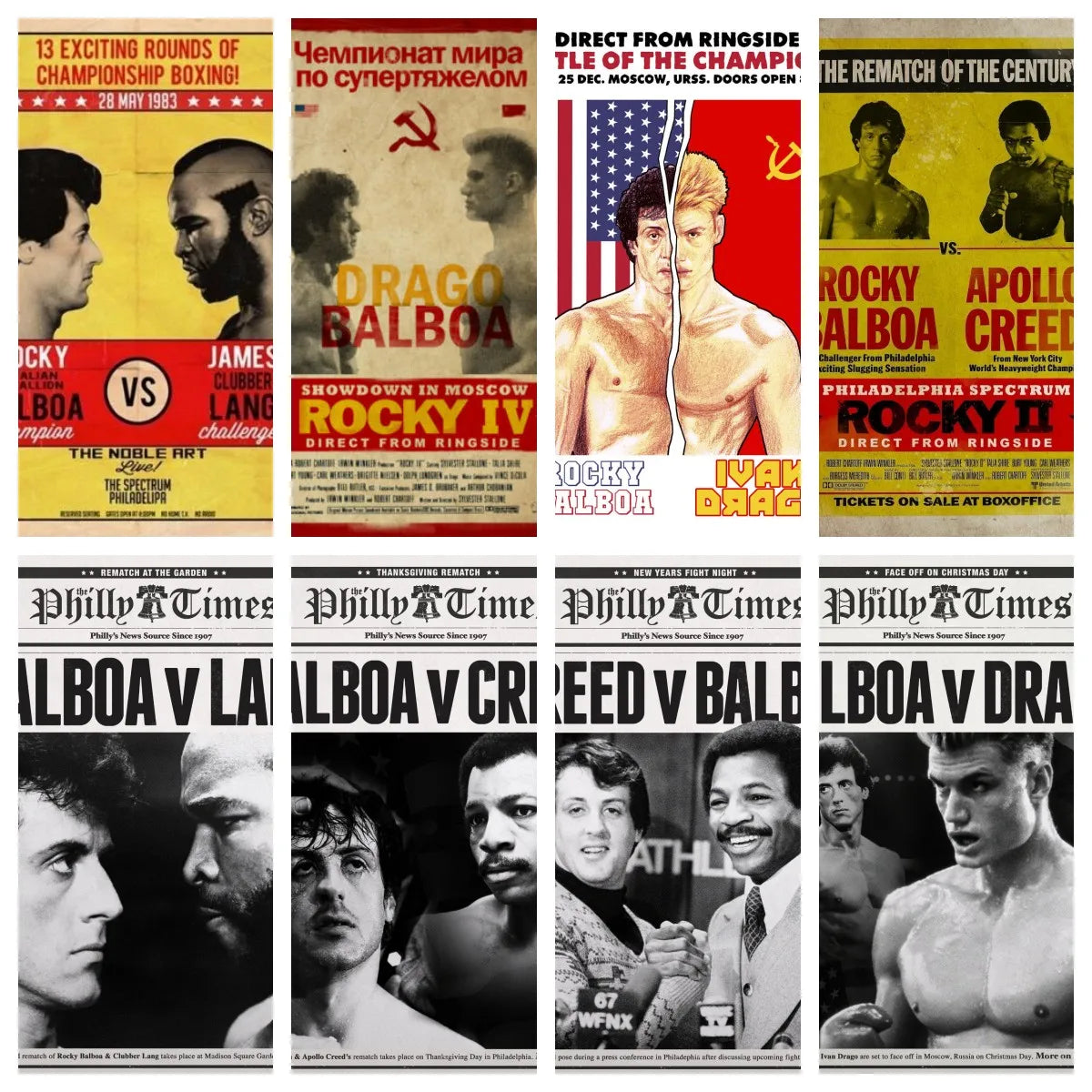 Movie Poster Balboa VS Ivan Drago Boxing POSTER Plus other Designs