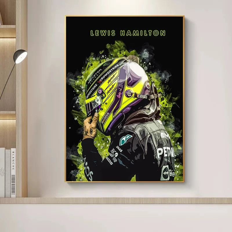 F1 Legend Lewis Hamilton Poster Canvas Painting Home Decoration