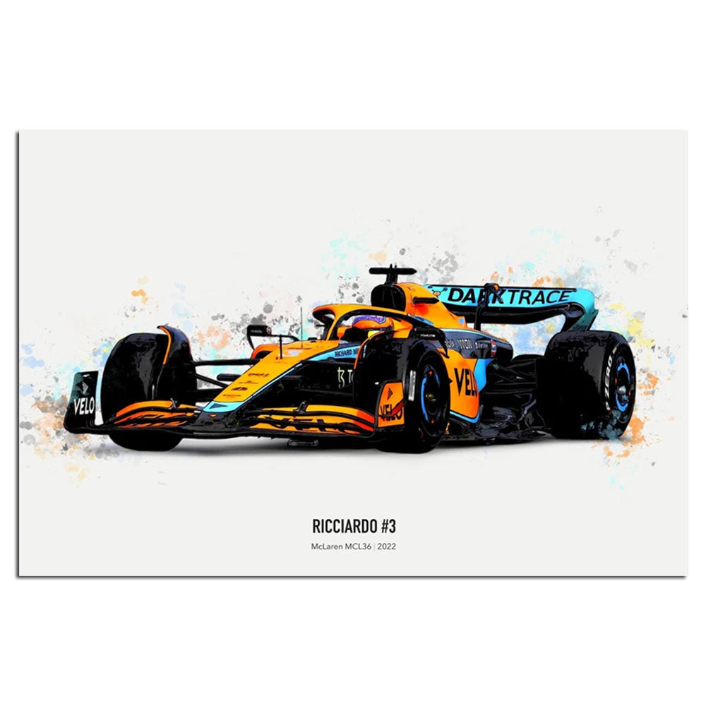 F1 Car Lando Norris Picture For Living Room Decor