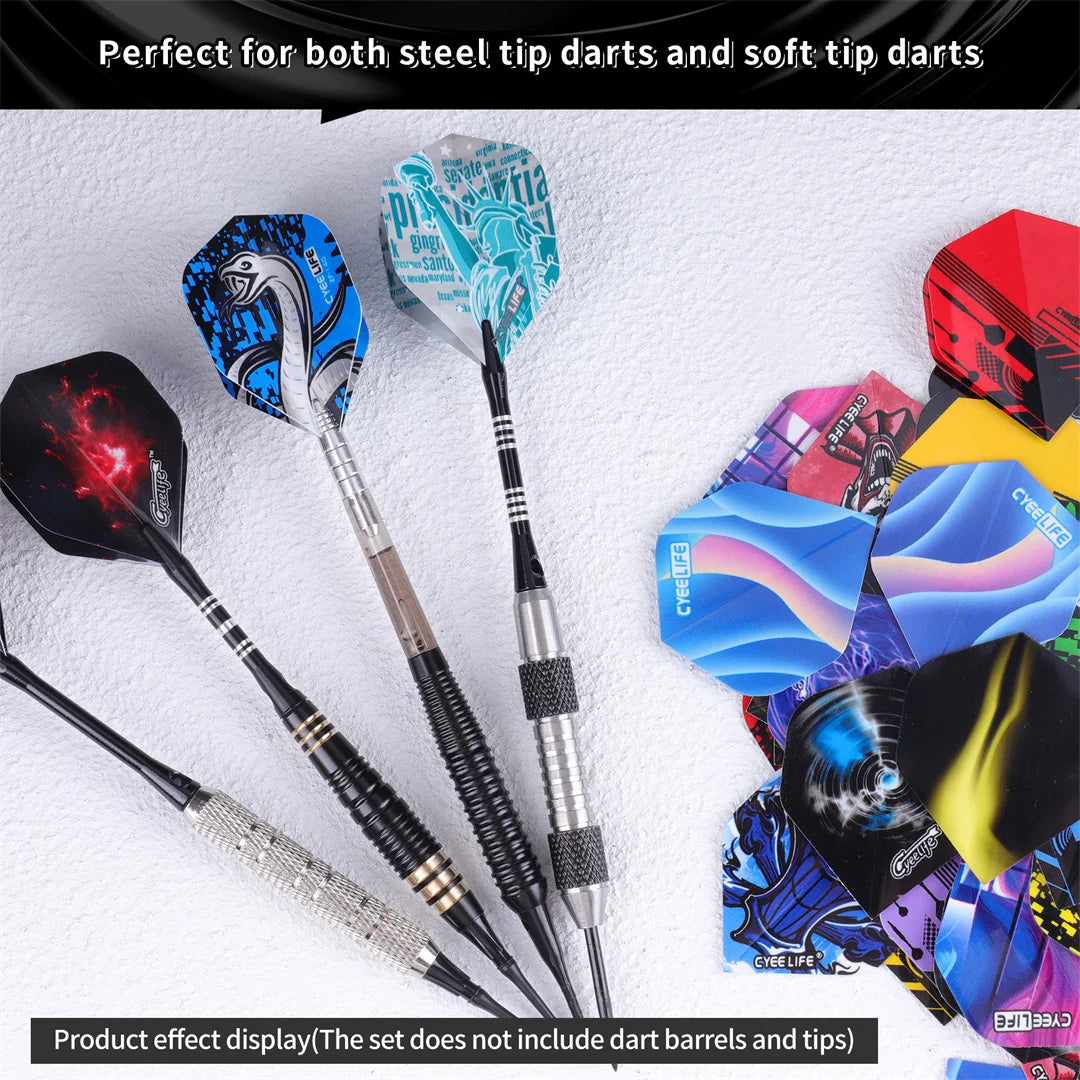 CyeeLife 90pcs Dart Flights Multiple Styles