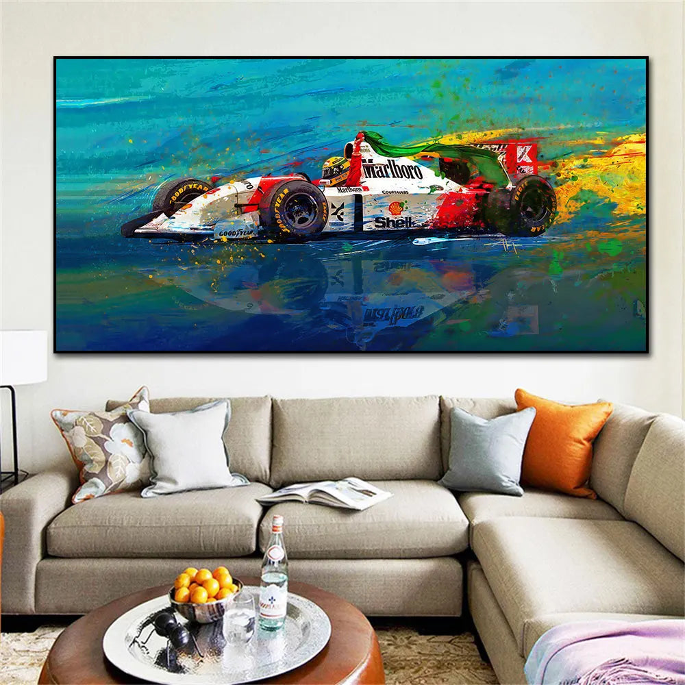 Ayrton Senna Oil Painting Poster Print Decoration