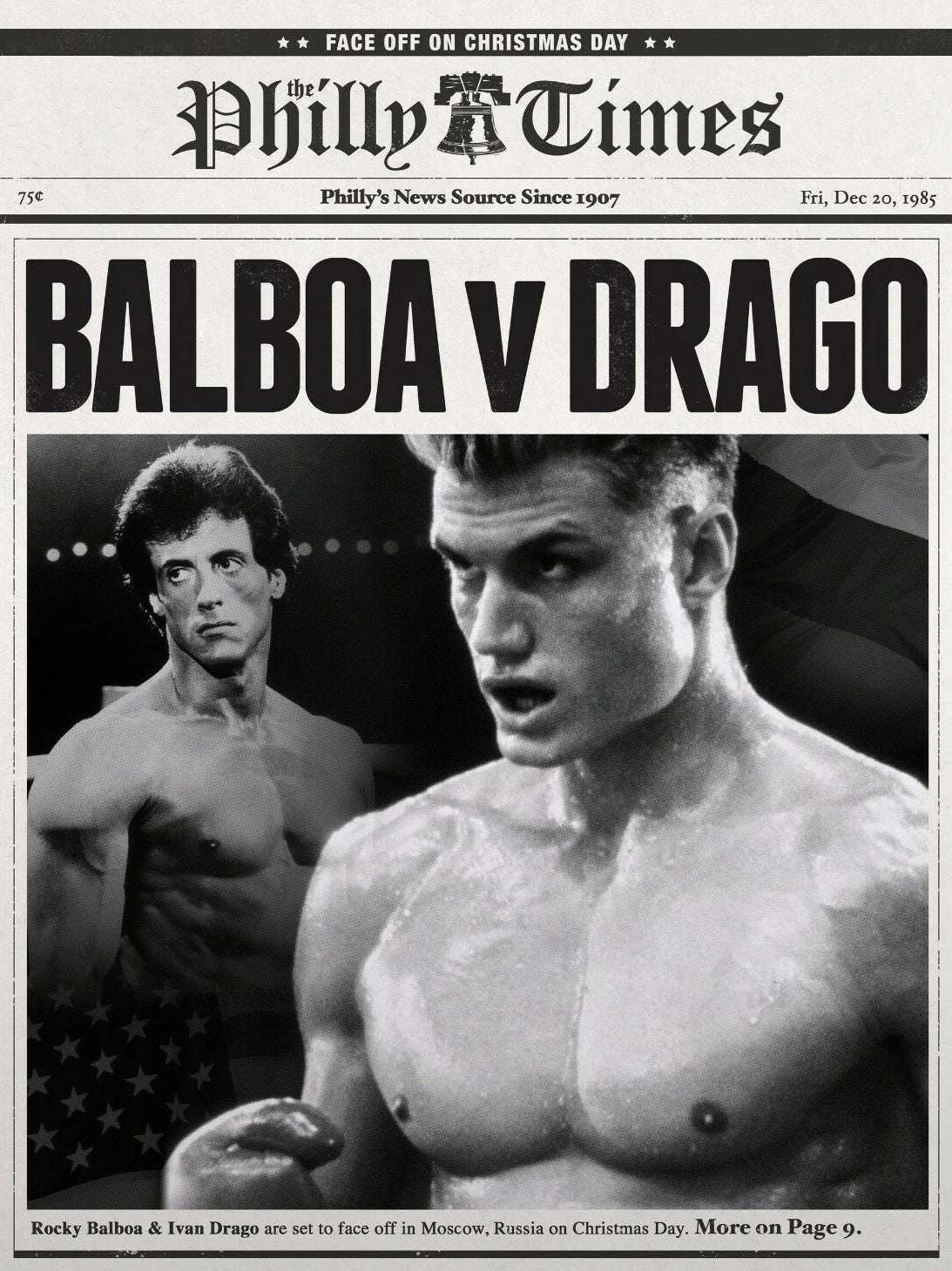 Movie Poster Balboa VS Ivan Drago Boxing POSTER Plus other Designs