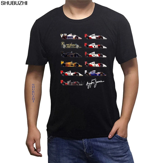 F1 Ayrton Senna Cars T-shirt Top