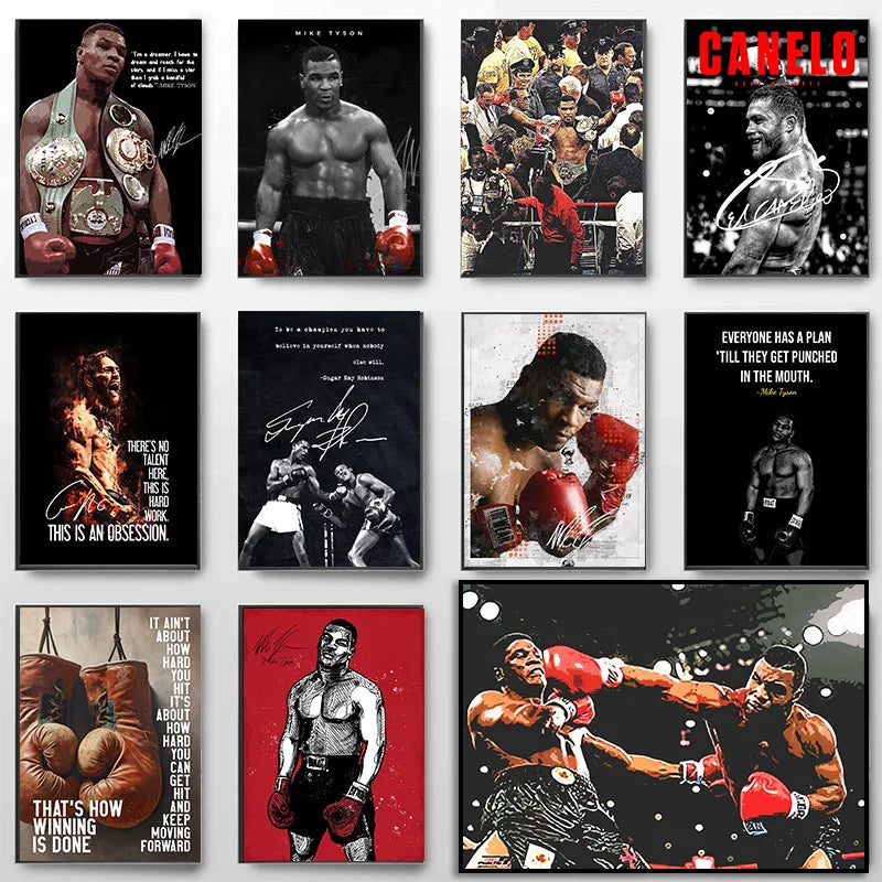 Boxing Mike Tyson Art Posters Variety of Styles