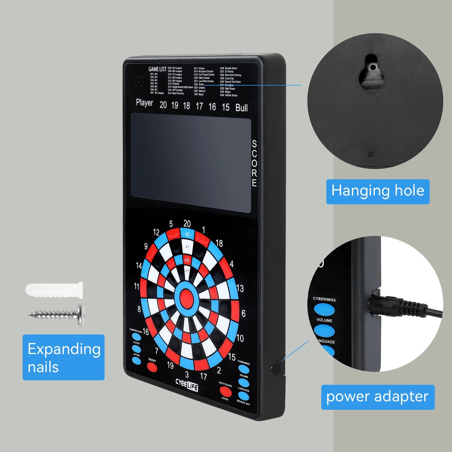 CyeeLife Dart Scoring Electronic