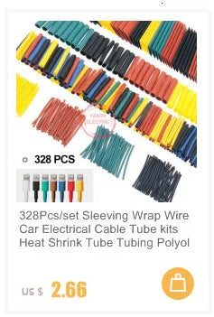 328Pcs/set Sleeving Wrap Wire Electrical Cable Tube kits