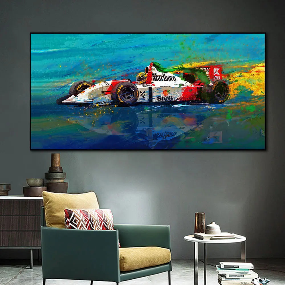 Ayrton Senna Oil Painting Poster Print Decoration