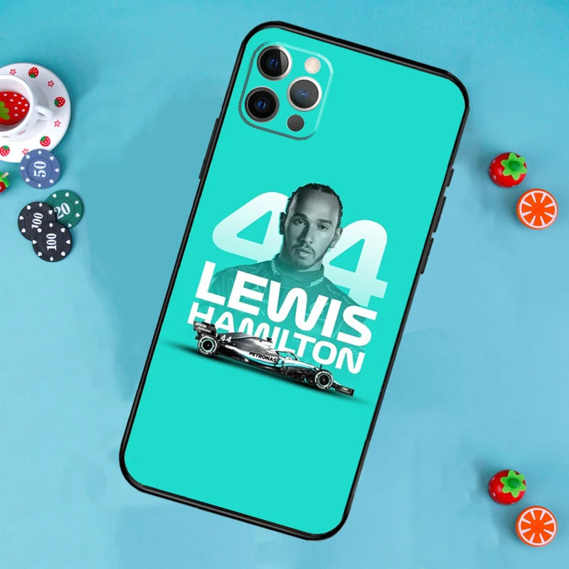 F1 Lewis Hamilton 44 Case For iPhone 15 14 11 12 13 Pro Max Mini X XS Max XR SE 2022 2020 7 8 Plus Cover Shell