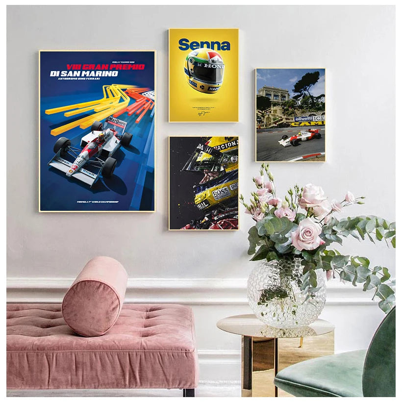 Ayrton Senna Wall Art Canvas Prints Home Room Decor