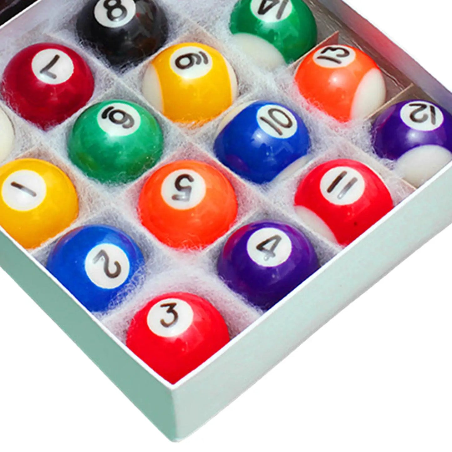 16x Mini Billiards Pool Table Balls Set