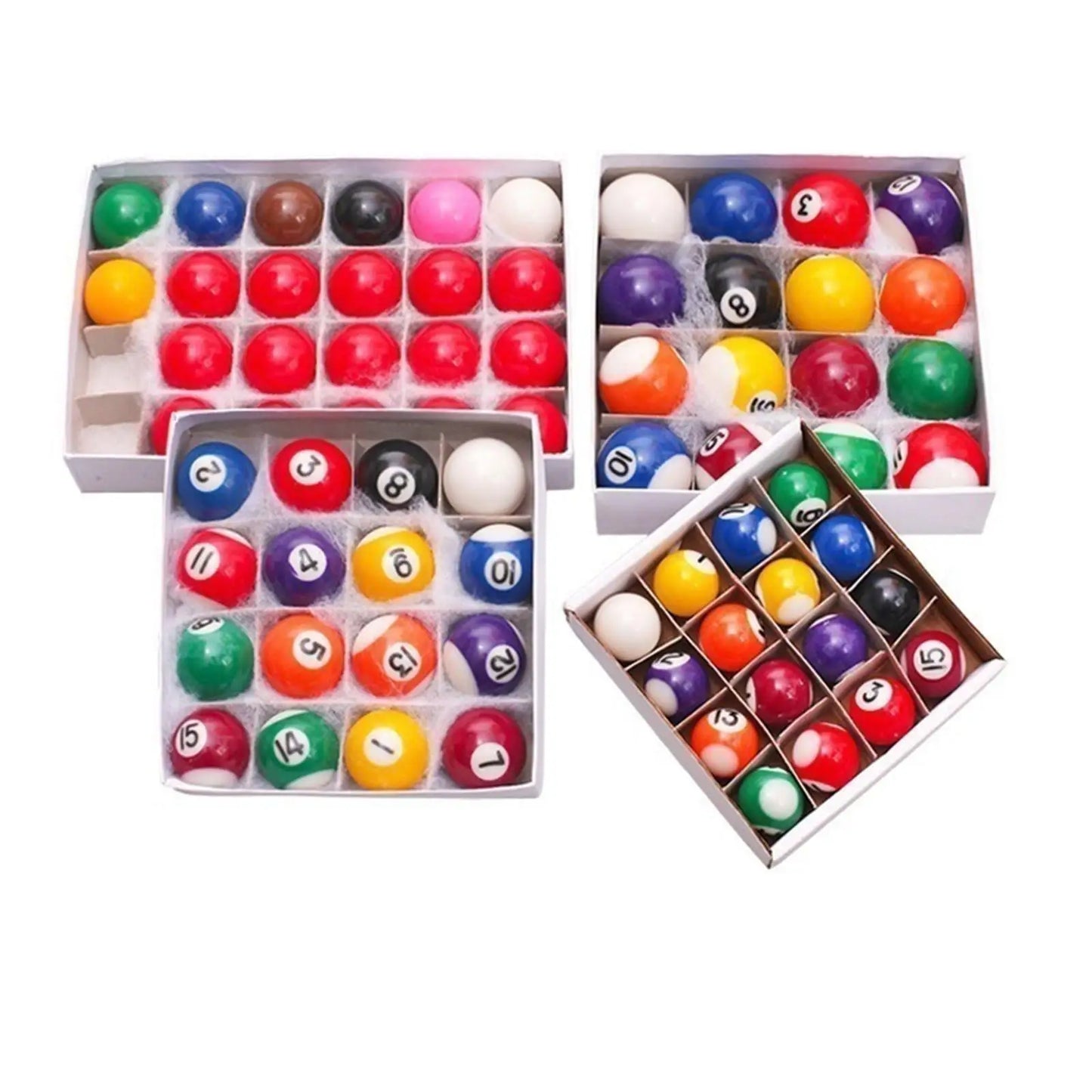 16x Mini Billiards Pool Table Balls Set