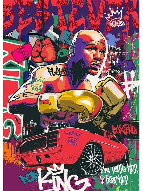 Boxing Champion Street Graffiti Posters Many Options Available