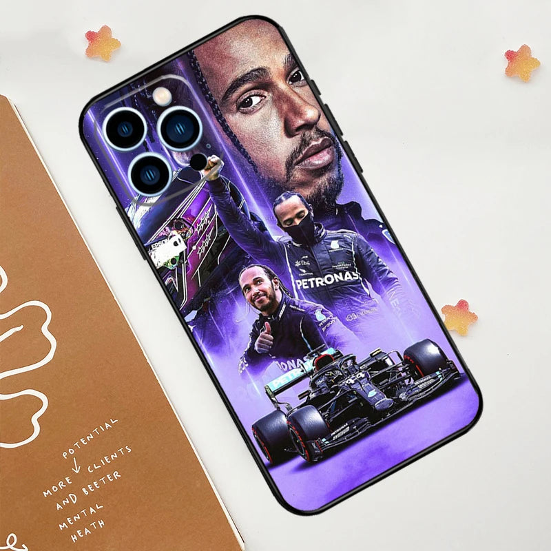 Lewis Hamilton F1 44 Case For iPhone 15 14 13 12 11 Pro Max 7 8 Plus X XR XS Max 12 13 Mini Soft Bumper Cover