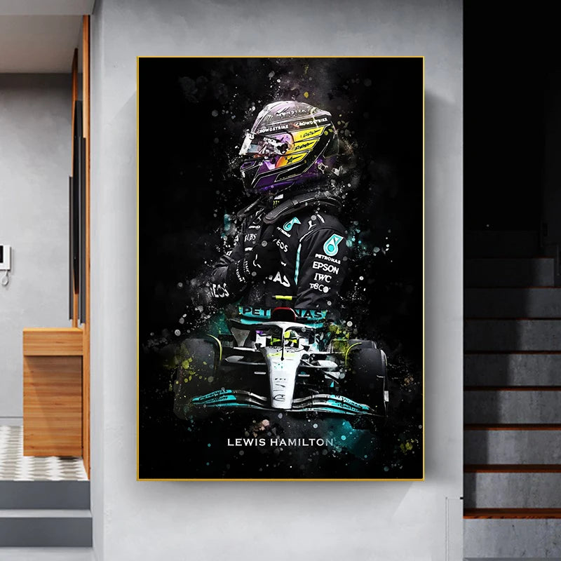 F1 Legend Lewis Hamilton Poster Canvas Painting Home Decoration