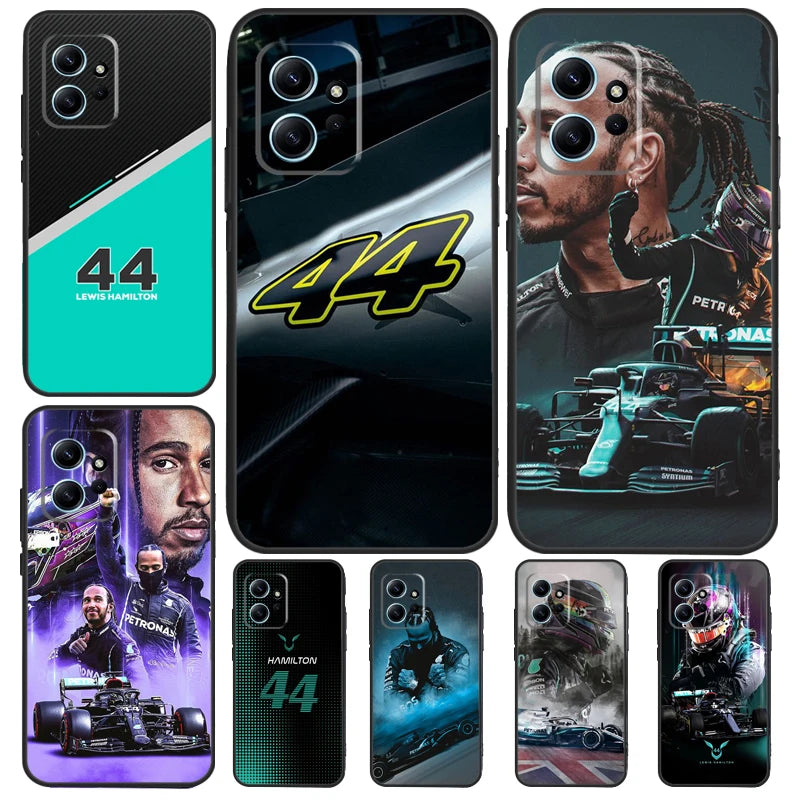 Lewis Hamilton F1 44 Case For Xiaomi Redmi Note 9 10 11 12 Pro Note 12S 9S 10S 11S Cover For Redmi 12 9C 10C 12C