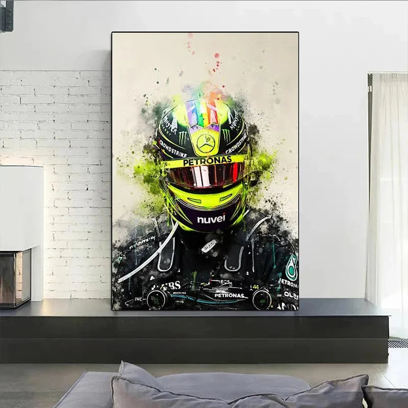 Formula 1 Racing Legend Lewis Hamilton Poster