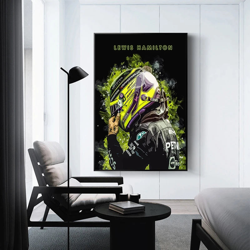 F1 Legend Lewis Hamilton Poster Canvas Painting Home Decoration