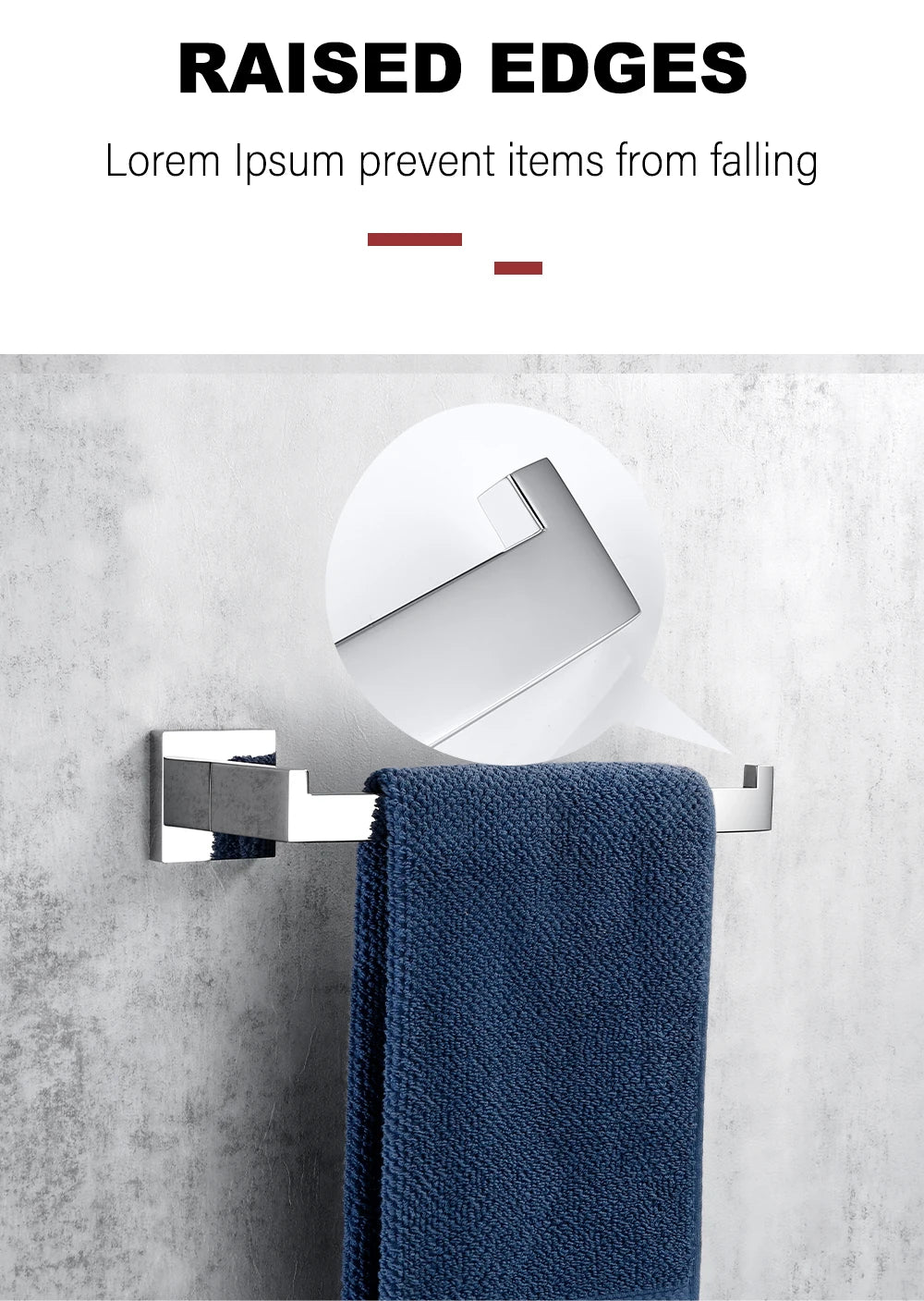 Bathroom Accessories towel bar, robe hook, toilet paper holder and towel ring